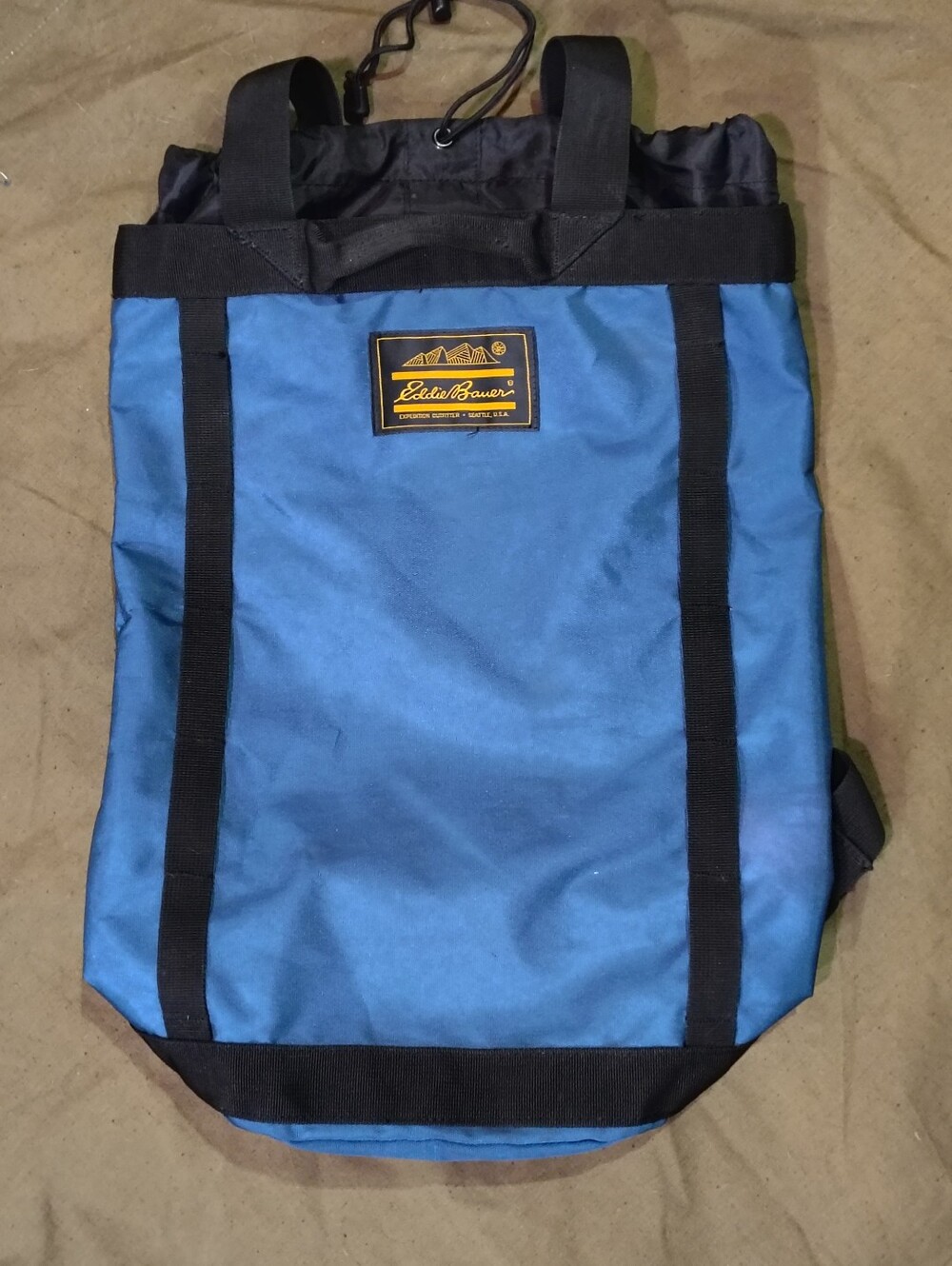 Vintage Eddie Bauer Expedition Outfitter Tote Backpack Blue